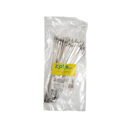 SOUTH MAIN HARDWARE 8-in  304 Stainless Steel 200-lb, Silver, 100 Metal Cable Ties 222106